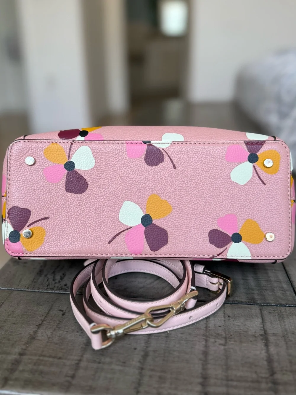 Kate Spade Jackson Dusk Buds Satchel crossbody MSRP $379
